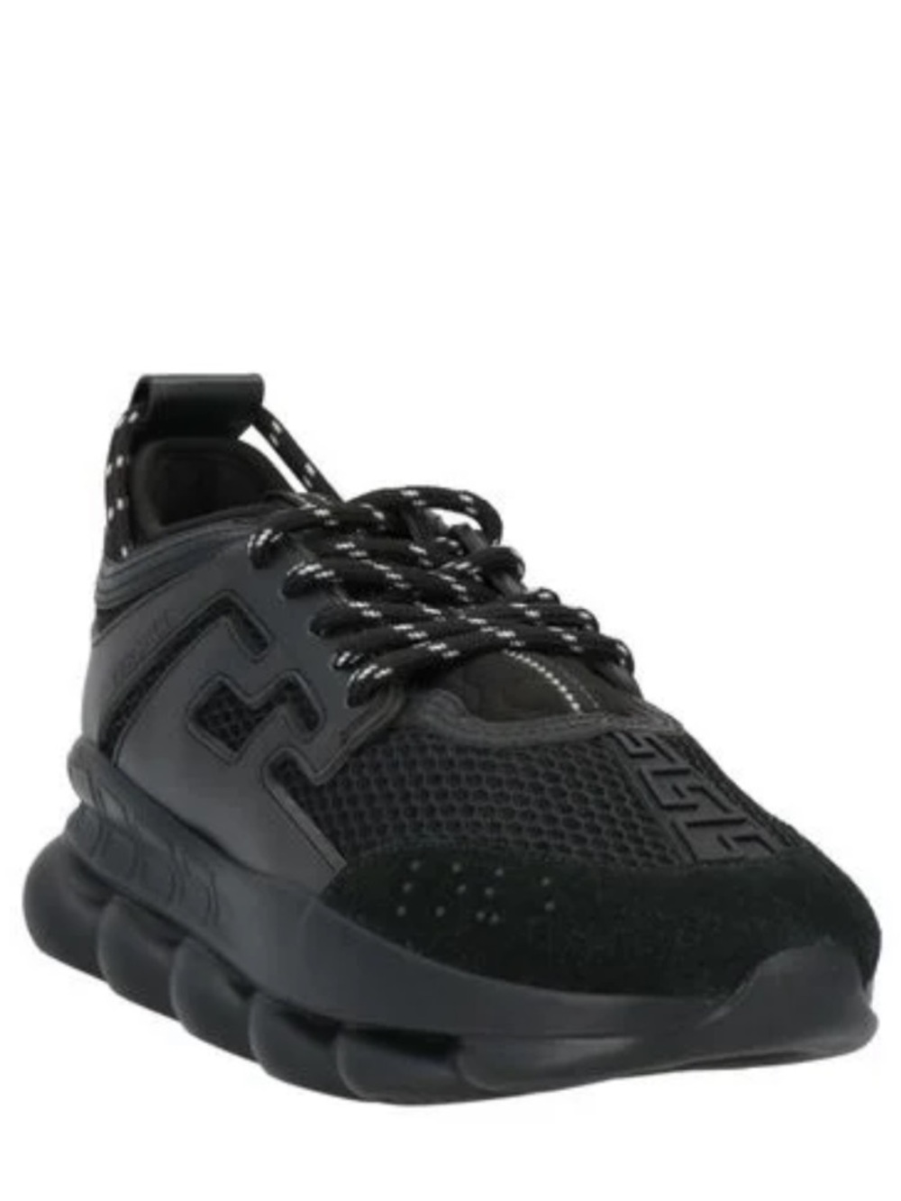 VERSACE 
Men's Black Sneakers Textile Fibers